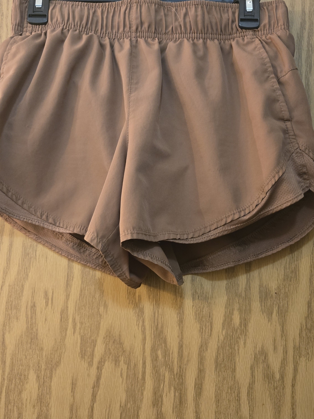Athletic Works Rust Brown Elastic-Waist Athletic Shorts